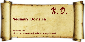 Neuman Dorina névjegykártya